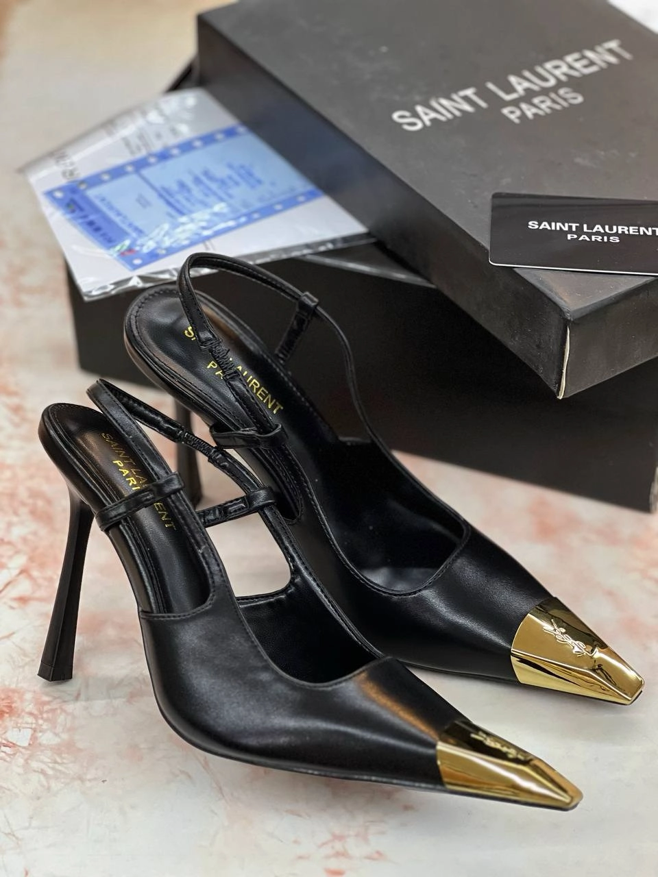 کفش پاشنه بلند برند ysl